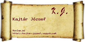 Kajtár József névjegykártya