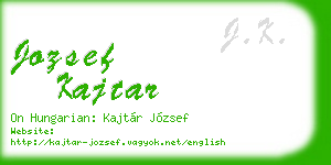 jozsef kajtar business card