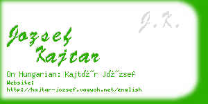jozsef kajtar business card